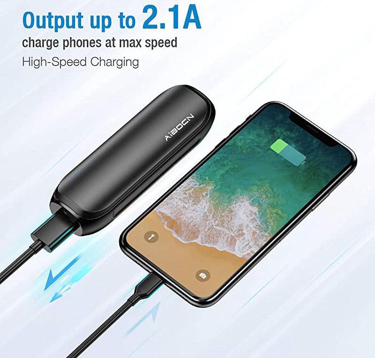 Alt view image 5 of 7 - Power Bank 6700mAh LipstickSized Portable Charger Fast Charging External Battery Pack for iPhone iPad Samsung Galaxy and More