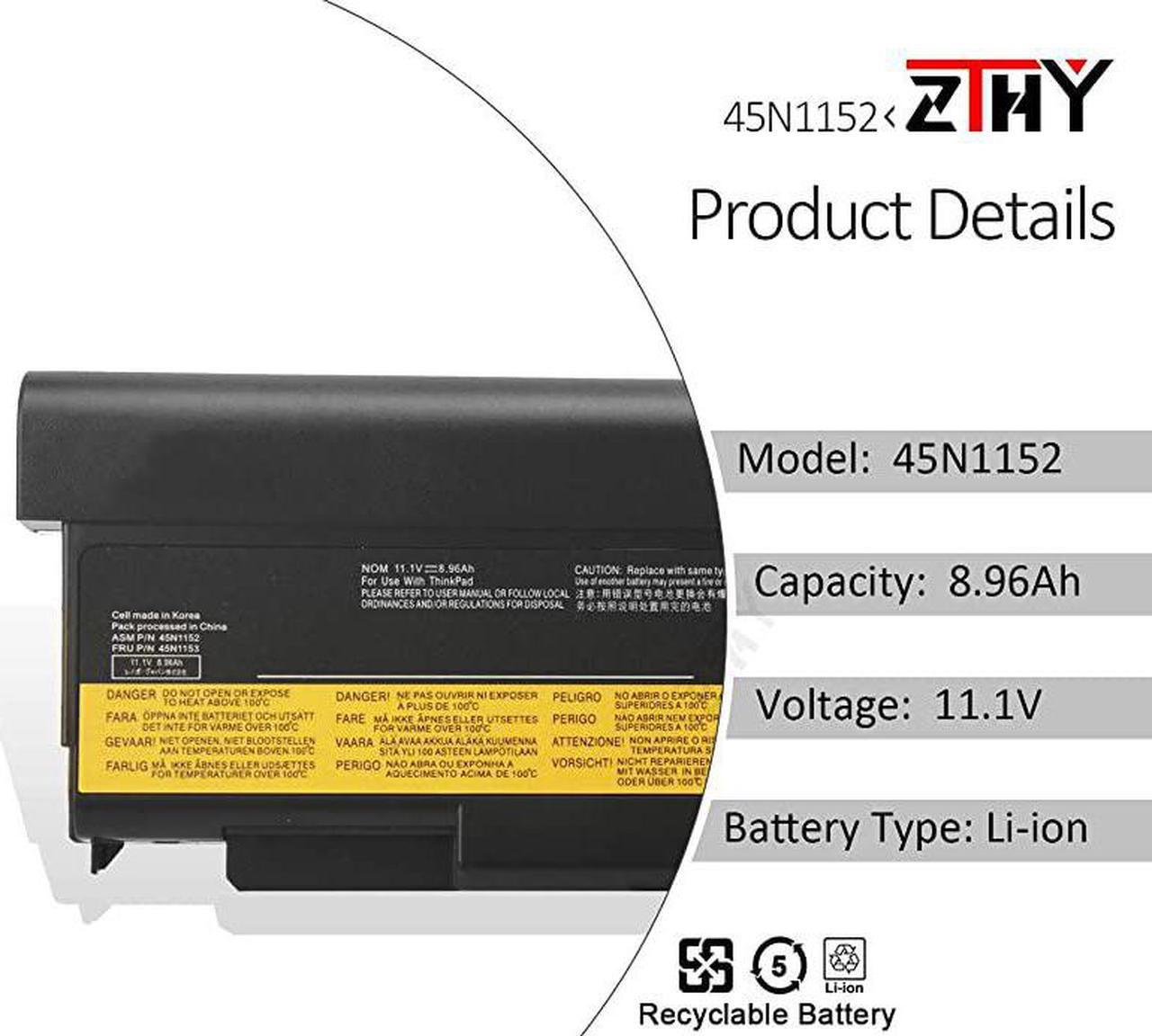 Alt view image 2 of 7 - New 9Cell 57++ Battery Replacement for Lenovo ThinkPad T440P T540P W540 W541 L440 L540 Series Laptop 45N1152 45N1153 45N1162 45N1163 45N1145 45N1147 45N1149 0C52864 0C52863 111V 8960mAh