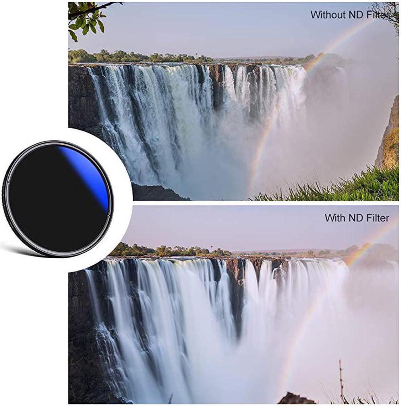 Alt view image 6 of 7 - 46mm ND Fader Variable Neutral Density Filter ND2 to ND400 for Camera Lens UltraSlim Multi Coated