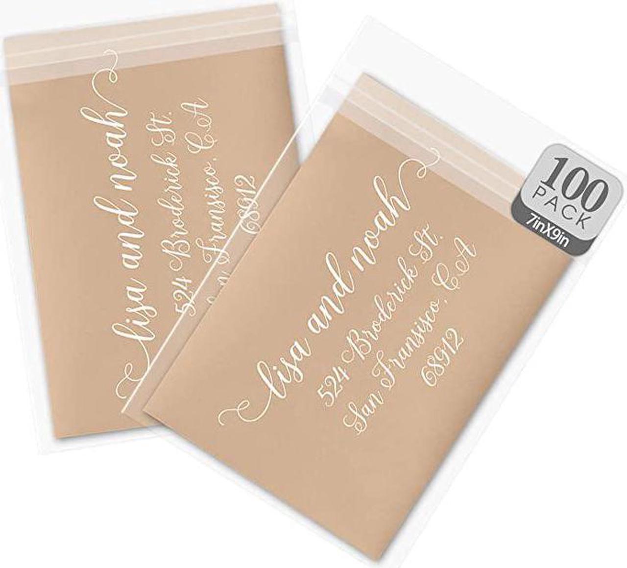 Main image of 100 Pack Clear Bags for Mats, Pictures, Acid-Free, 7" x 9"