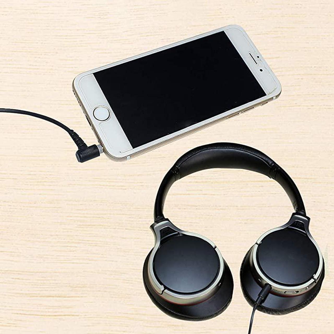 Alt view image 6 of 7 - Cable Cord Compatible with Sony MDR-1000X WH-1000XM2 WH-1000xm3 MDR-10R MDR-100ABN MDR-1A MDR-XB950bt MDR-1ADAC Wireless Noise Cancelling Headphones Cable Wire Black