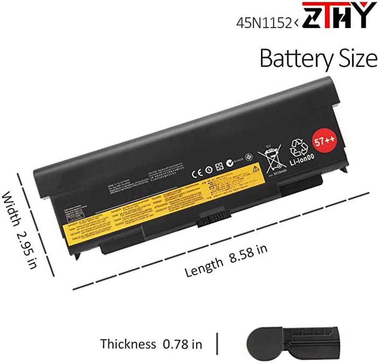 Alt view image 7 of 7 - New 9Cell 57++ Battery Replacement for Lenovo ThinkPad T440P T540P W540 W541 L440 L540 Series Laptop 45N1152 45N1153 45N1162 45N1163 45N1145 45N1147 45N1149 0C52864 0C52863 111V 8960mAh