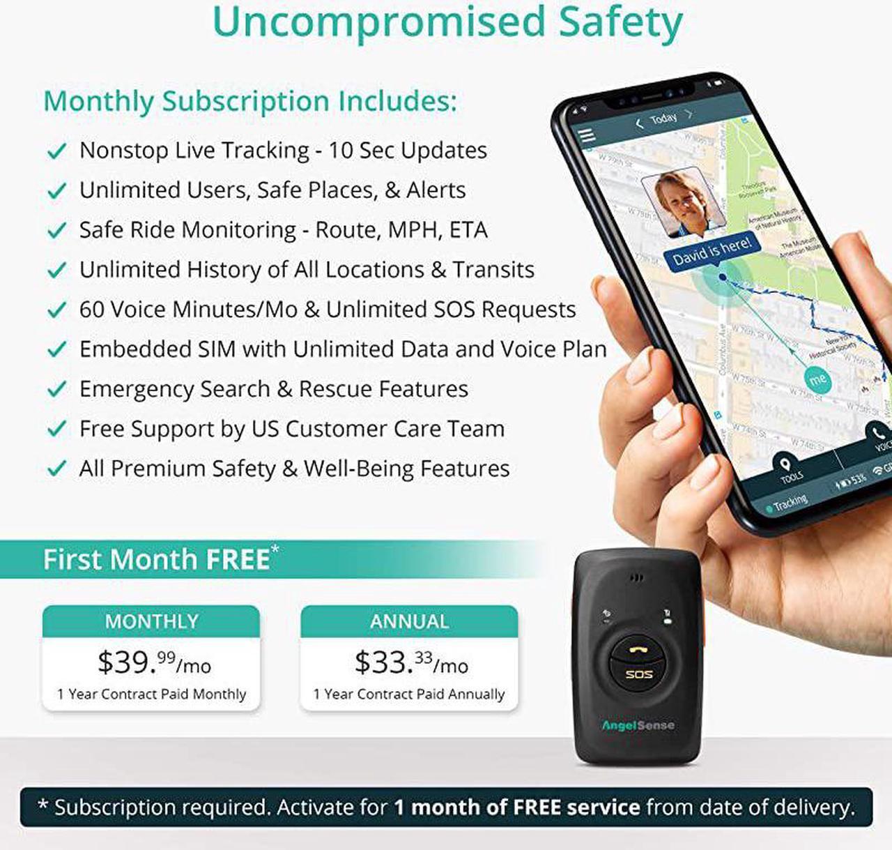 Alt view image 3 of 7 - Personal GPS Tracker for Kids Teen Autism Special Needs Elderly Dementia 2Way AutoAnswer Speakerphone SOS Button School Bus Tracking EasytoUse App