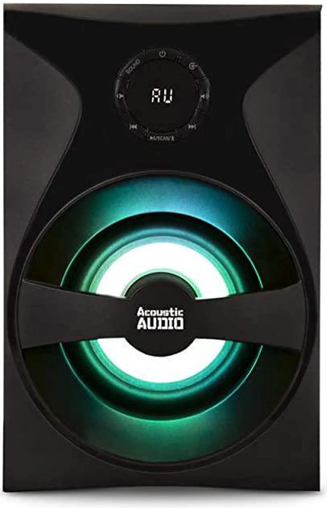 Alt view image 3 of 7 - AA5400 Bluetooth 51 Speaker System with Sub Light and FM Home Theater 6 Speaker Set Black