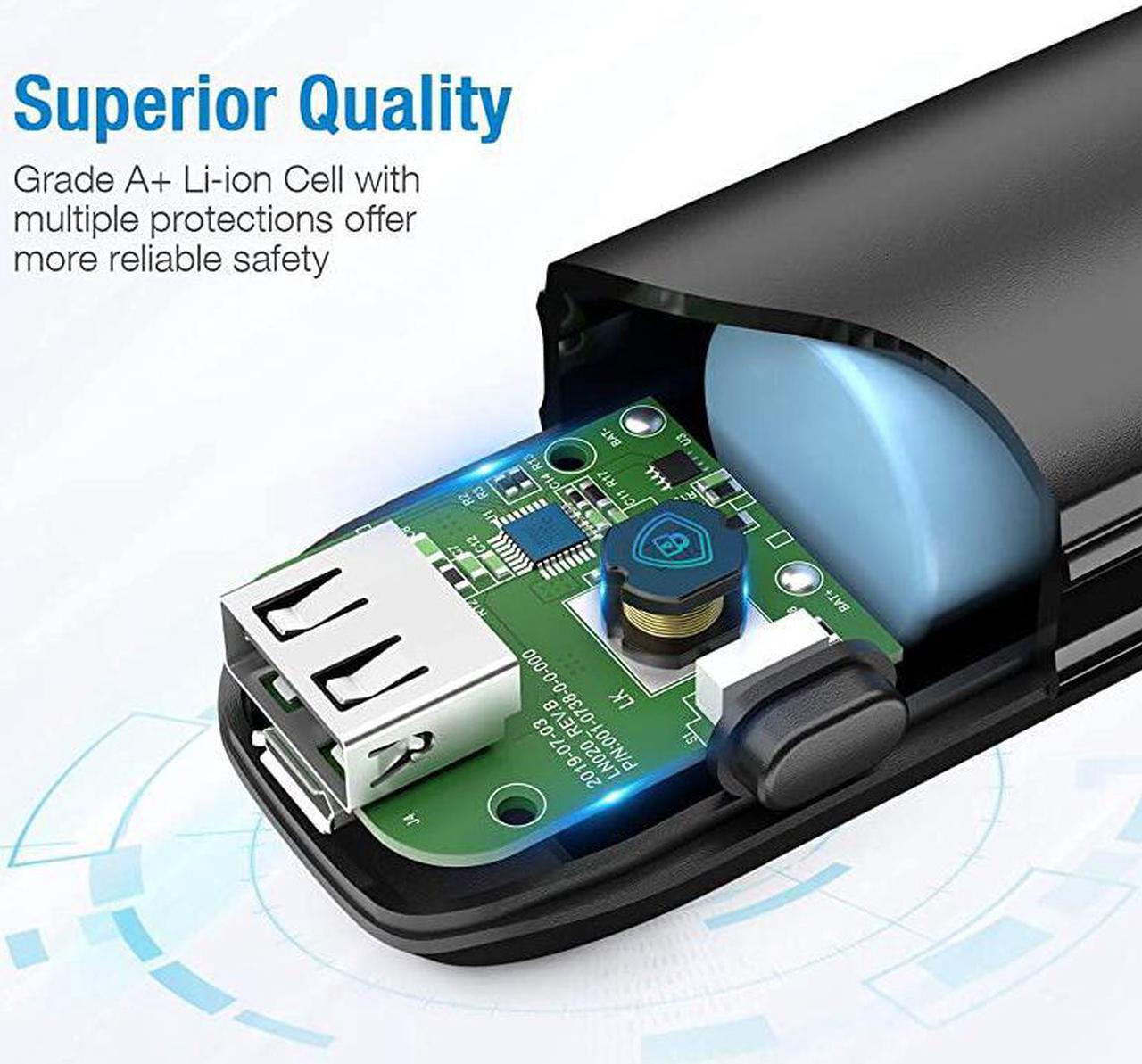 Alt view image 6 of 7 - Power Bank 6700mAh LipstickSized Portable Charger Fast Charging External Battery Pack for iPhone iPad Samsung Galaxy and More