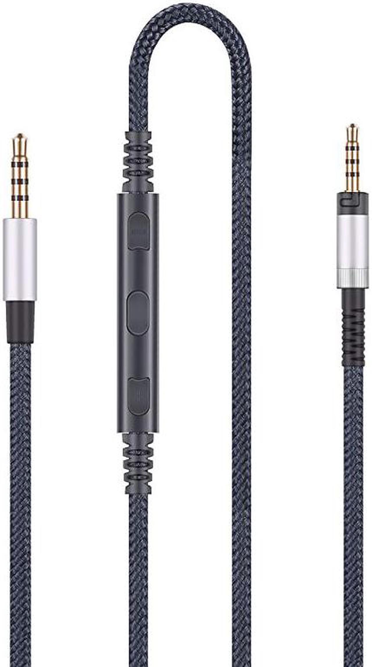 Main image of Replacement Cable with in-Line Mic Remote Volume Control Compatible with Sennheiser HD4.40, HD 4.40 BT, HD4.50, HD 4.50 BTNC, HD4.30i, HD4.30G Headphone and Compatible with iPhone iPod iPad