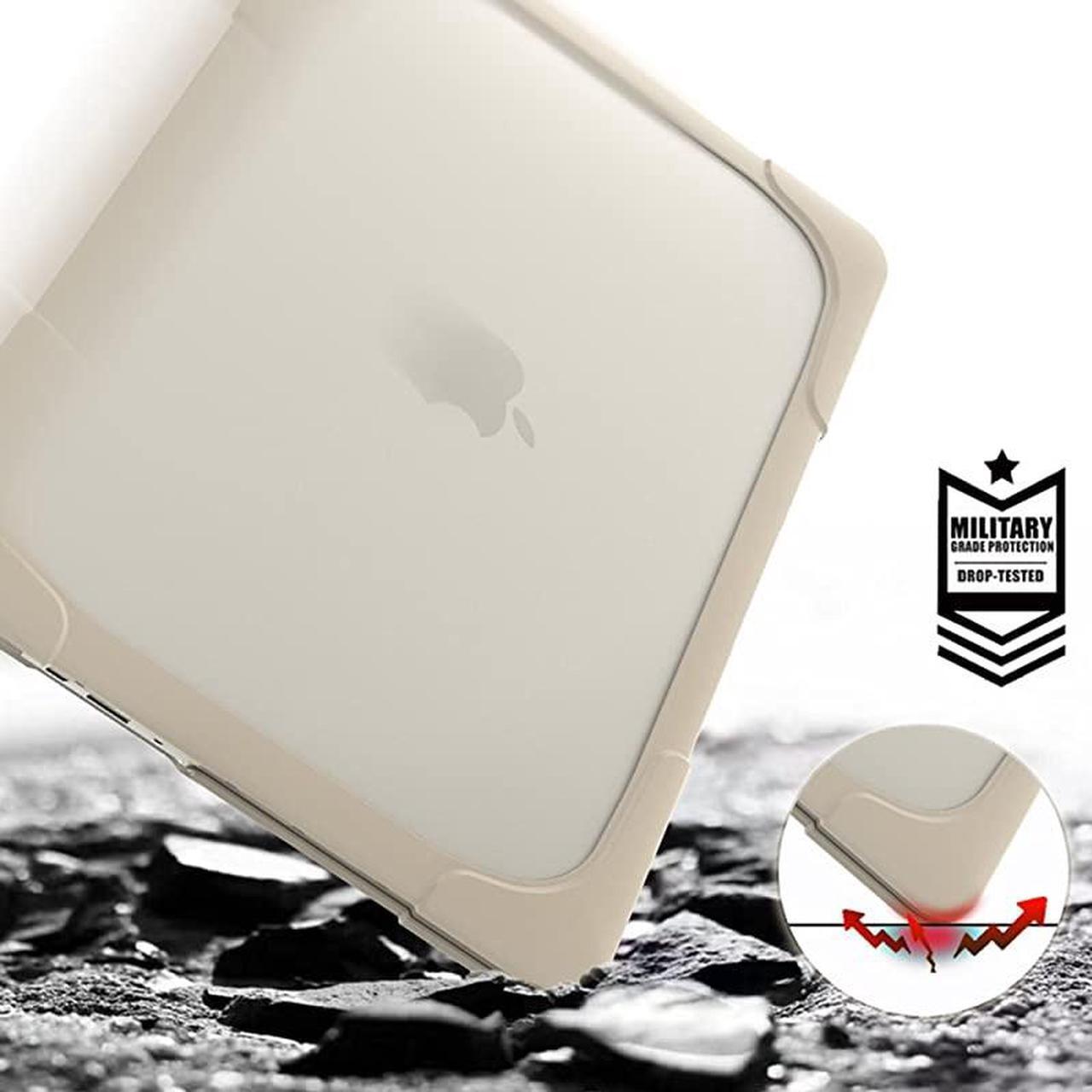 Alt view image 4 of 7 - Compatible with MacBook Air 11 Inch Kickstand Case  2 in 1 Rubberized Hard Plastic Case Cover Shock Proof Matt Protective Case for Laptop MacBook Air 116 Inch A1370A1465 Gray