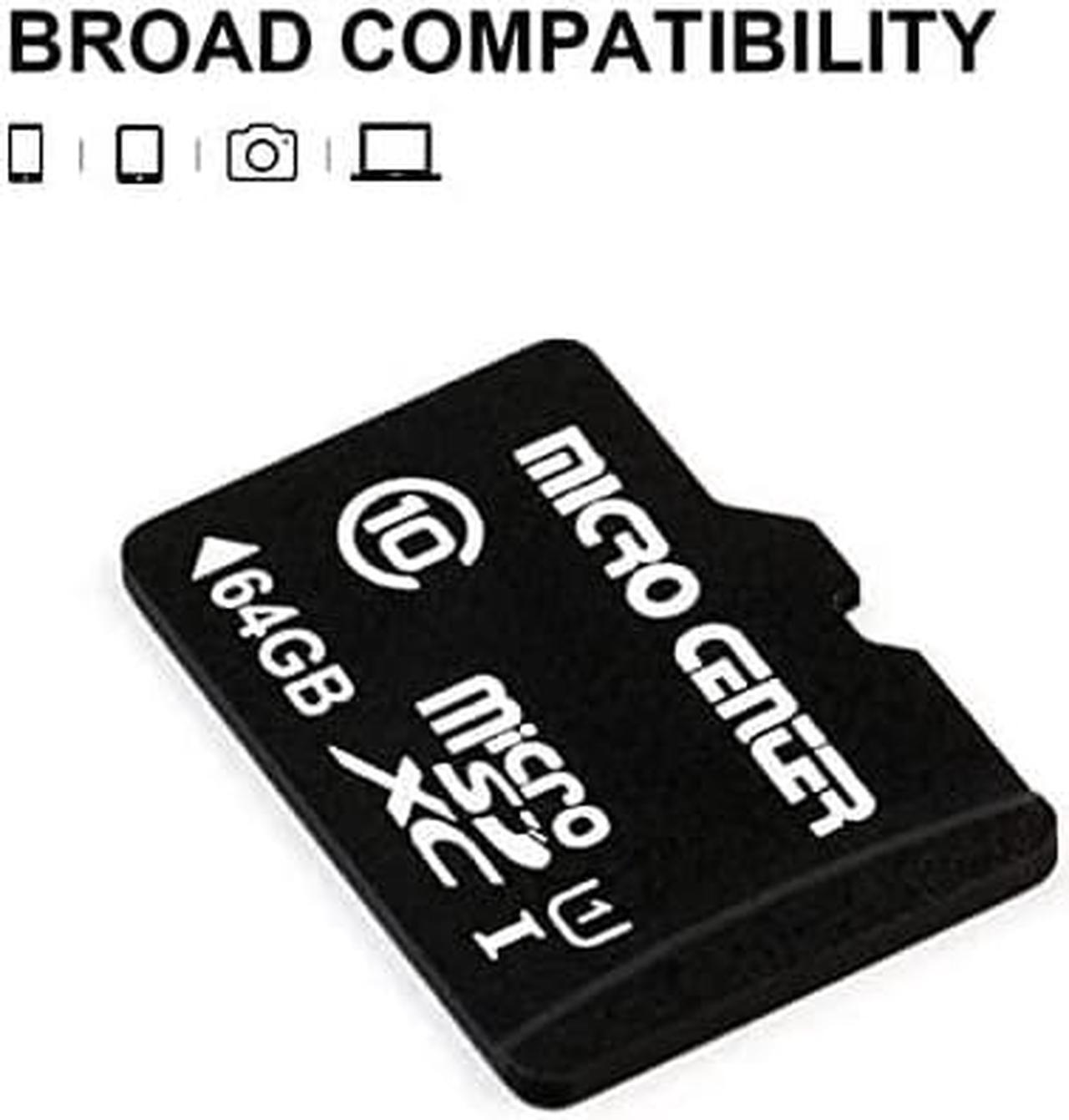 Alt view image 4 of 7 - Center 64GB Class 10 SDXC Flash Memory Card with Adapter for Mobile Device Memory Cell Phone Tablet Drone5 Pack