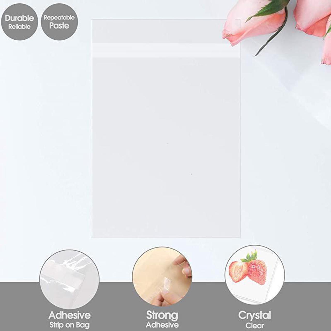Alt view image 4 of 6 - 100 Pack Clear Bags for Mats, Pictures, Acid-Free, 7" x 9"