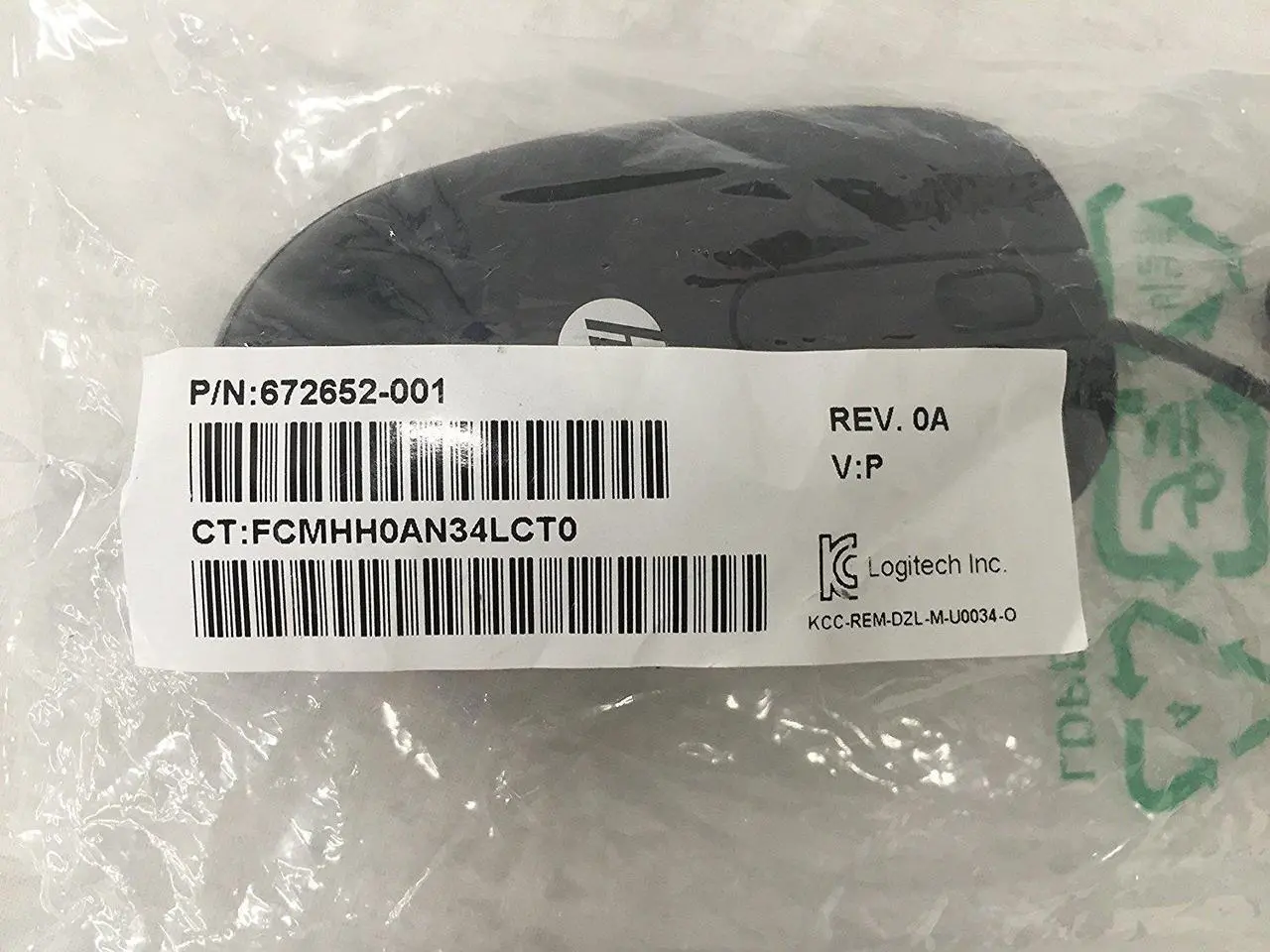 Alt view image 3 of 8 - Genuine HP USB 2-Button Optical Mouse P/N: 672652-001