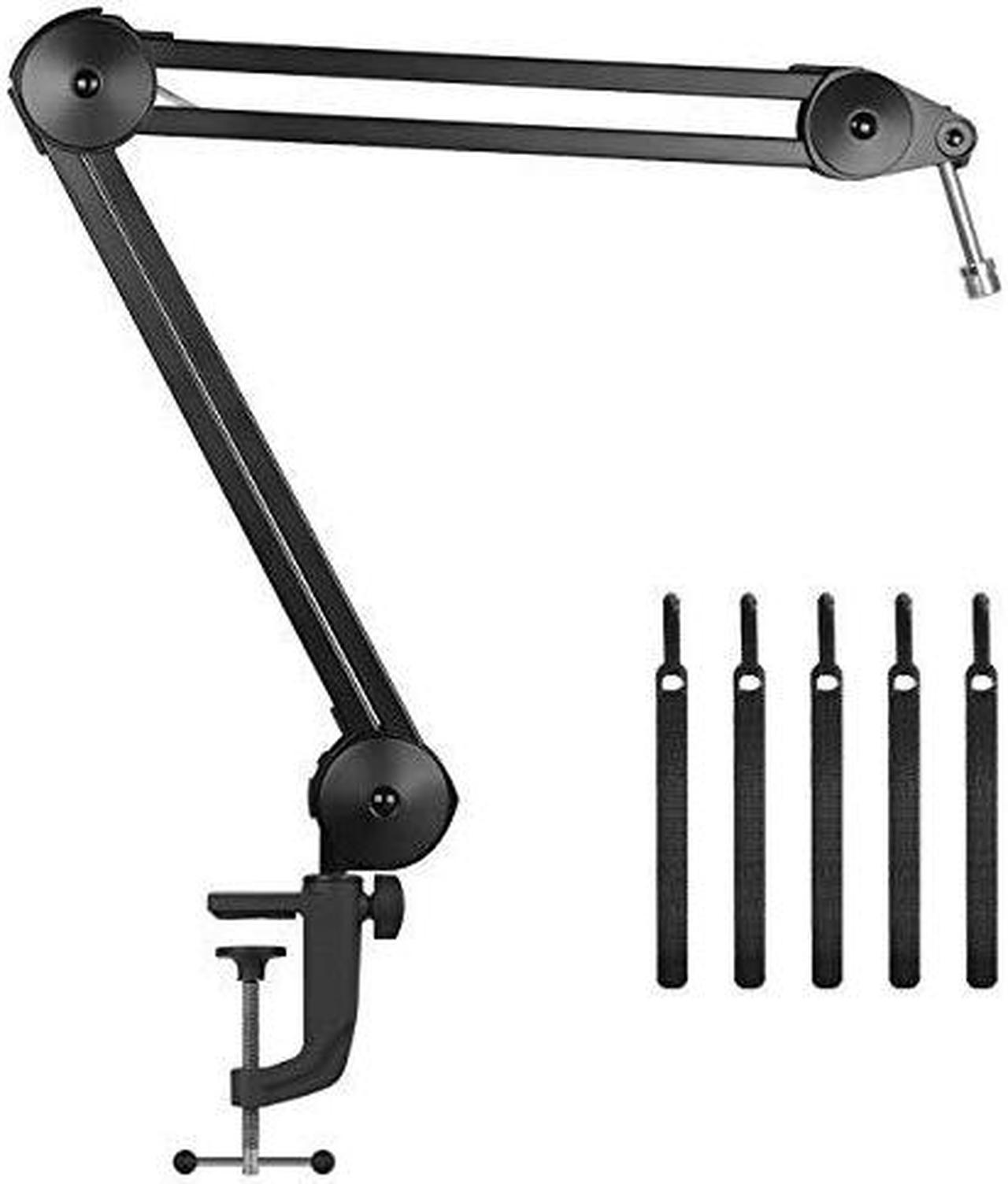 Microphone Stand Sturdy Swivel Mount Studio Suspension Mic Clip Adjustable Boom Studio Scissor Arm Spring Builtin Stand for Blue Yeti Snowball Microphone and Blue Yeti Nano