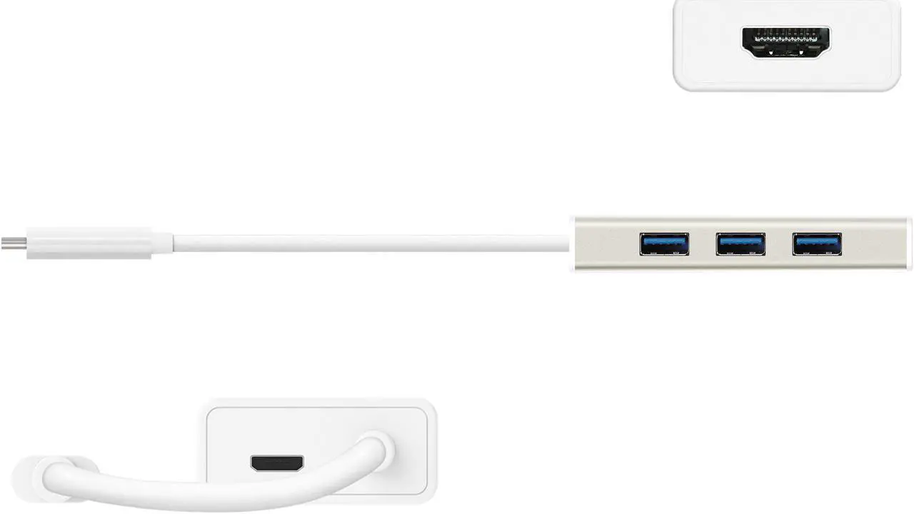 Alt view image 2 of 20 - j5create USB-C 3-Port USB 3.0 & 4K HDMI Hub