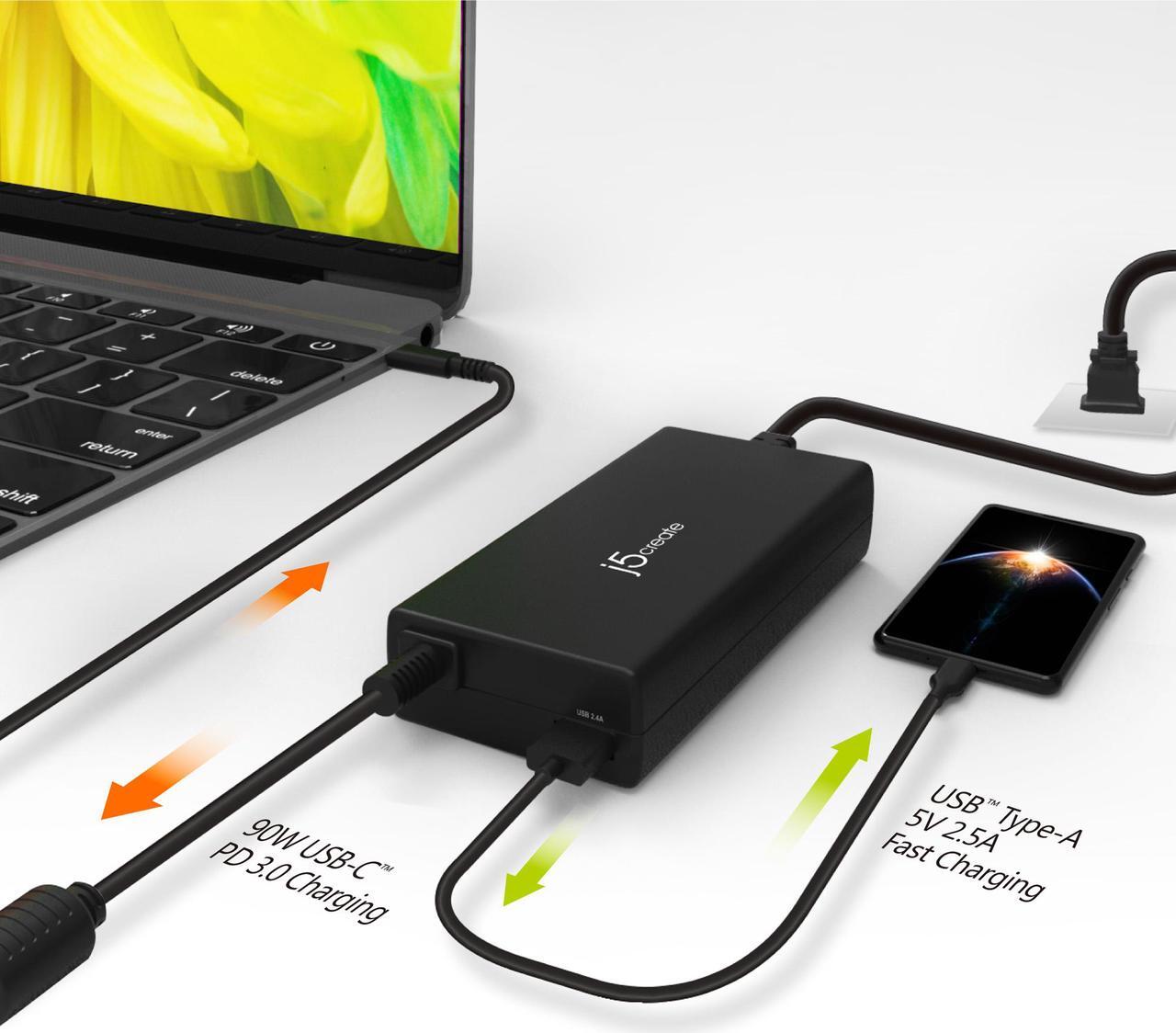 Alt view image 7 of 20 - j5create 100W PD USB-C™ Super Charger