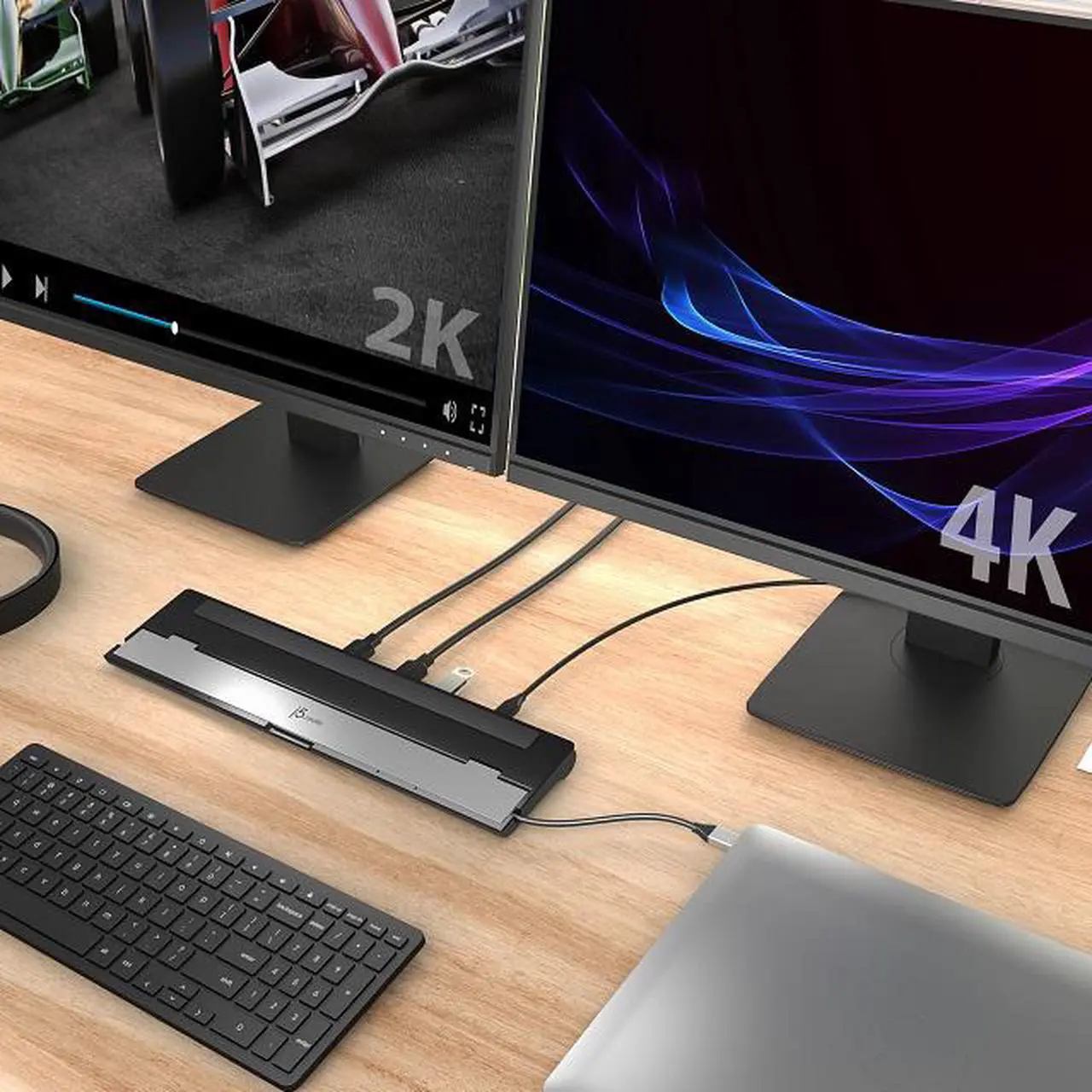 Alt view image 5 of 20 - j5create USB-C® Dual HDMI™ Docking Station