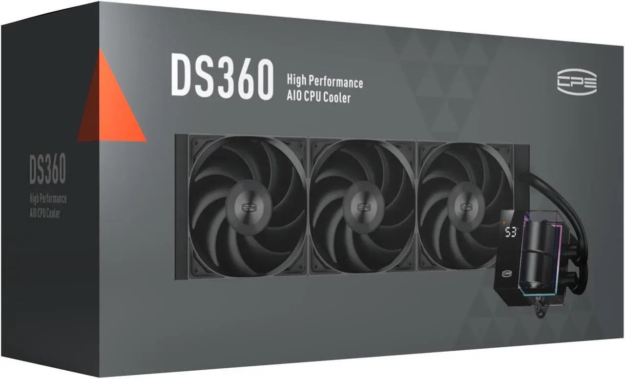Alt view image 8 of 7 - PCCOOLER CPS DS360 AIO CPU Liquid Cooler, 360mm Radiator, 310W TDP, Dual Chamber Pump, ARGB LEDs & Digital Display, Aluminum Pump Cover, for Intel LGA 1851/1700/1200/115X & AMD AM5/AM4, Black