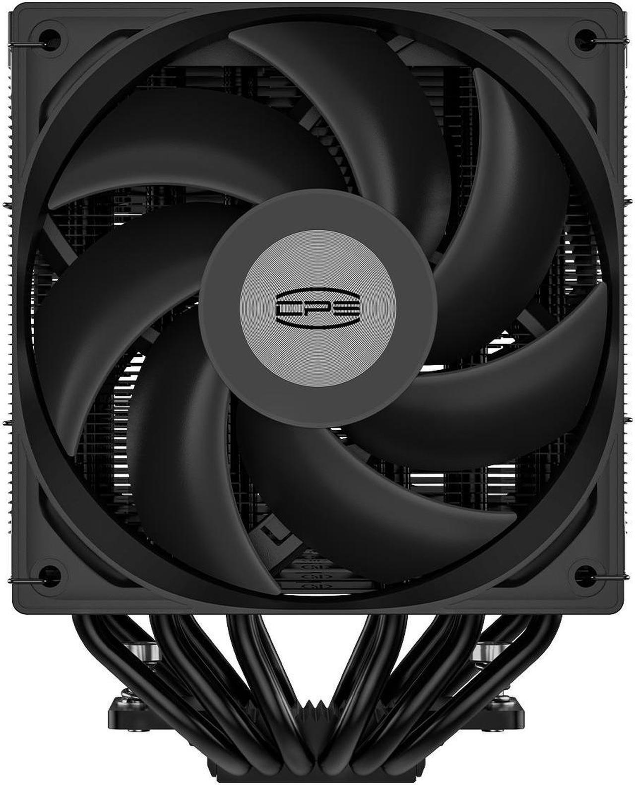 Alt view image 2 of 7 - PCCOOLER CPS RT620 Digital BK Dual Tower CPU Air Cooler, 6 Heat Pipes, 265W TDP, Digital Display Top Cover, 157mm Tall, 120mm PWM Slient Fans, for Intel LGA 18XX/1700/1200/115X & AMD AM5/AM4, Black