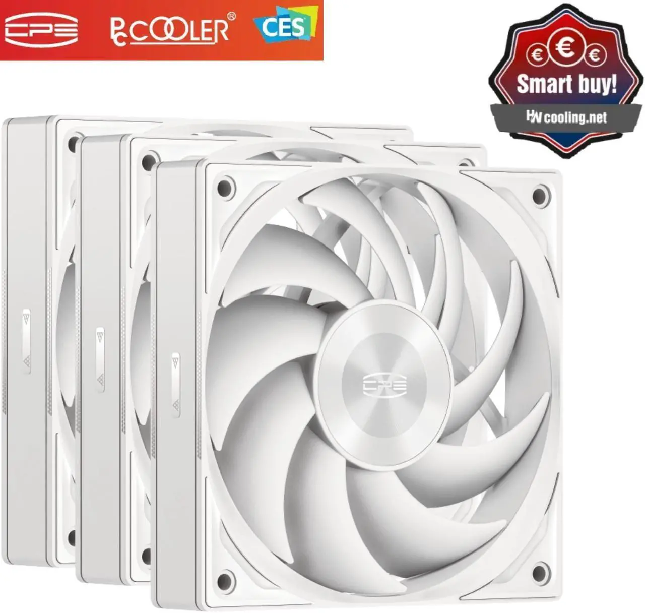 PCCOOLER CPS F5 R120 WH 3IN1 High-Performance 120mm Case Fans, 4-Pin ...