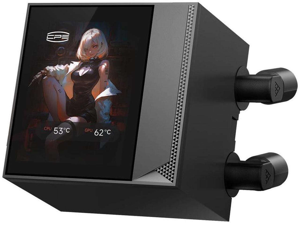 Alt view image 3 of 7 - PCCOOLER CPS DC360 Pro ARGB Display AIO CPU Liquid Cooler, 360mm Radiator, 310W TDP, Customizable 2.4" IPS LCD Display, Ceramic Bearing, for Intel LGA 1851/1700/1200/115X & AMD AM5/AM4, Black