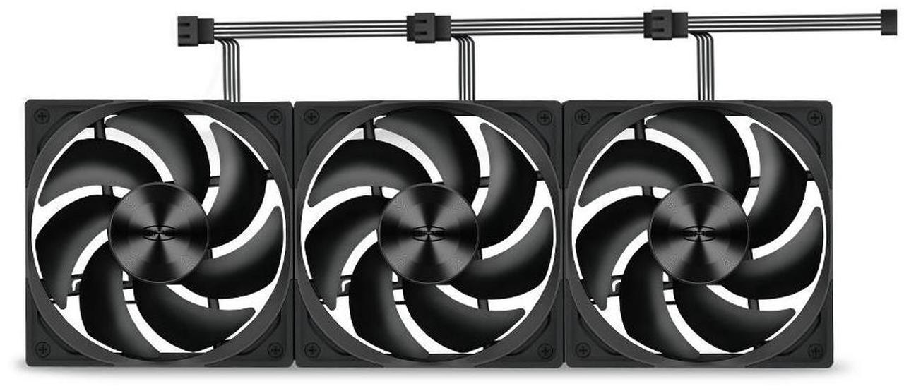Alt view image 6 of 7 - PCCOOLER CPS F5 R120 BK 3IN1 High-Performance 120mm Case Fans, 4-Pin PWM Silent PC Fans w/ 3 Modes up to 2200RPM, Daisy Chain Computer Fans with FDB, Vibration-Damping Mounting Pads, Black - 3in1 Pack