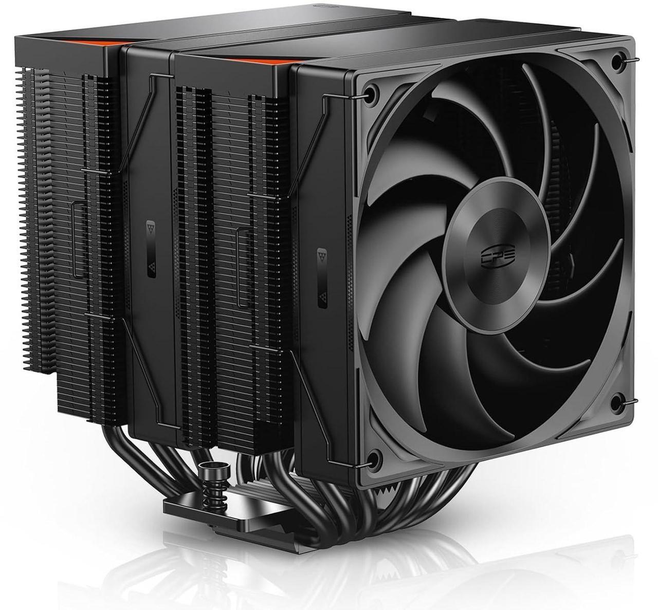 Main image of PCCOOLER CPS RZ620 BK Dual Tower CPU Air Cooler, 6 Heat Pipes, 265W TDP, Aluminum Top Cover, 157.5mm Tall, 120mm PWM Silent Fans w/ 3 Modes, for Intel LGA 18XX/1700/1200/115X & AMD AM5/AM4, Black