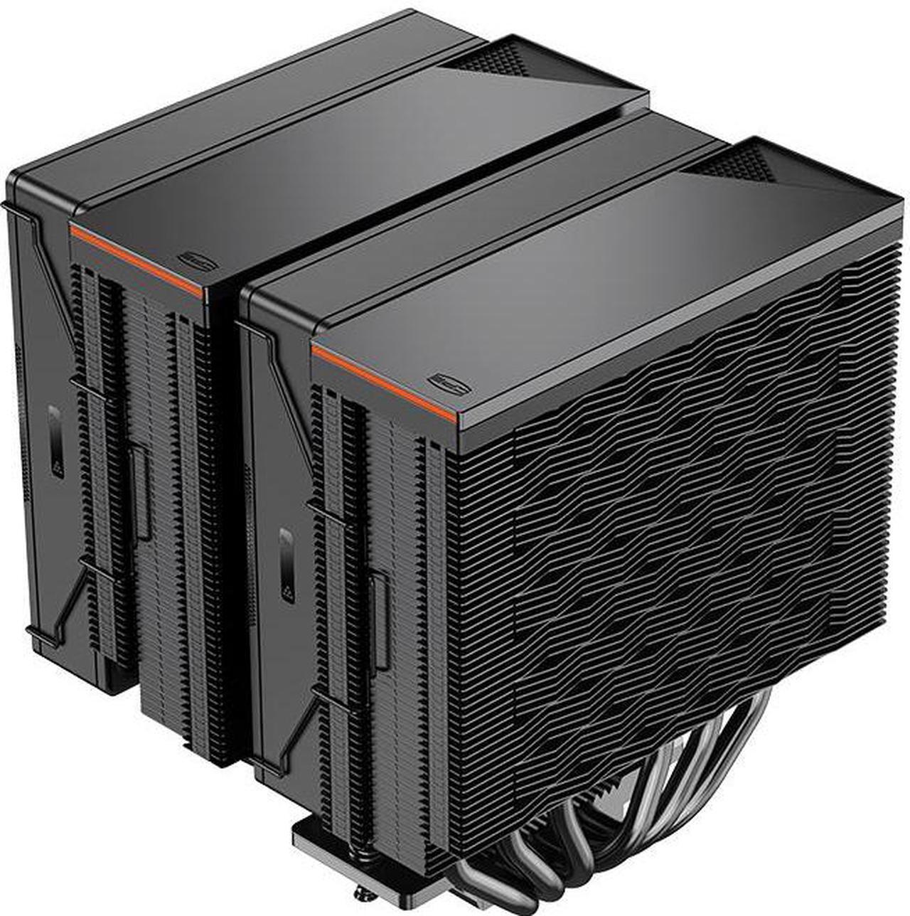 Alt view image 4 of 8 - PCCOOLER CPS RZ620 BK Dual Tower CPU Air Cooler, 6 Heat Pipes, 265W TDP, Aluminum Top Cover, 157.5mm Tall, 120mm PWM Silent Fans w/ 3 Modes, for Intel LGA 18XX/1700/1200/115X & AMD AM5/AM4, Black