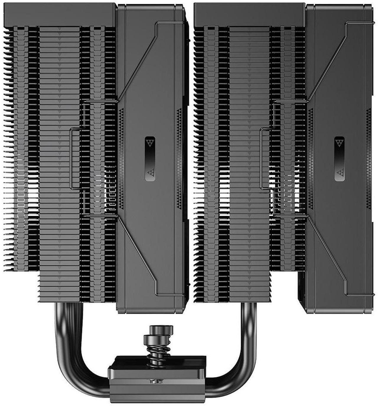 Alt view image 6 of 8 - PCCOOLER CPS RZ620 BK Dual Tower CPU Air Cooler, 6 Heat Pipes, 265W TDP, Aluminum Top Cover, 157.5mm Tall, 120mm PWM Silent Fans w/ 3 Modes, for Intel LGA 18XX/1700/1200/115X & AMD AM5/AM4, Black