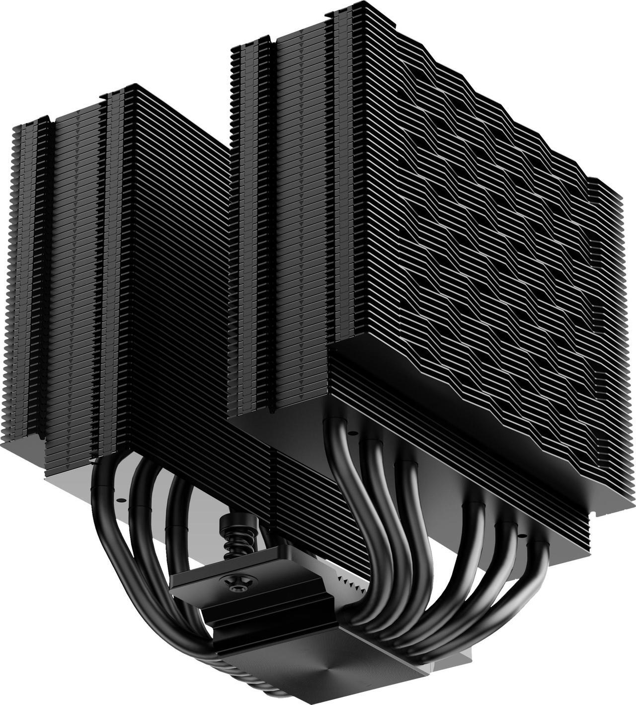 Alt view image 5 of 8 - PCCOOLER CPS RZ620 BK Dual Tower CPU Air Cooler, 6 Heat Pipes, 265W TDP, Aluminum Top Cover, 157.5mm Tall, 120mm PWM Silent Fans w/ 3 Modes, for Intel LGA 18XX/1700/1200/115X & AMD AM5/AM4, Black