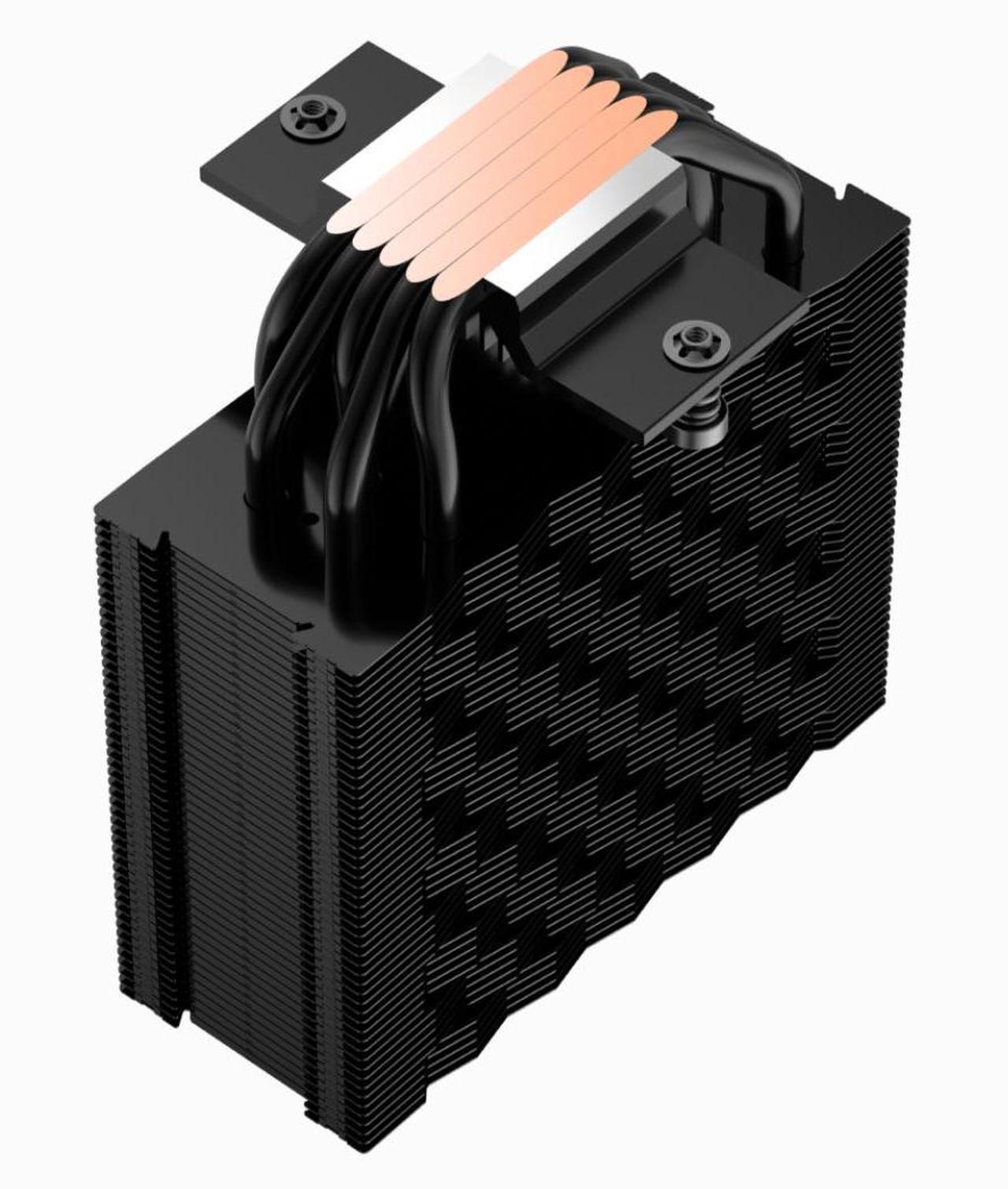 Alt view image 3 of 7 - PCCOOLER CPS RZ500 BK CPU Air Cooler, 5 Direct Contact Heat Pipes, Fully Covering CPU Hotspot, 255W TDP, 155mm (H), 120mm PWM Fan, for AMD AM5/AM4 & Intel 18XX/1700/1200/115X, Black
