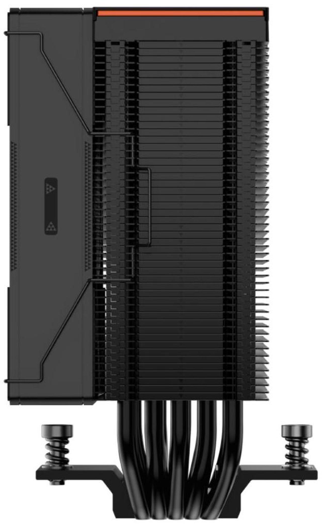 Alt view image 5 of 7 - PCCOOLER CPS RZ500 BK CPU Air Cooler, 5 Direct Contact Heat Pipes, Fully Covering CPU Hotspot, 255W TDP, 155mm (H), 120mm PWM Fan, for AMD AM5/AM4 & Intel 18XX/1700/1200/115X, Black