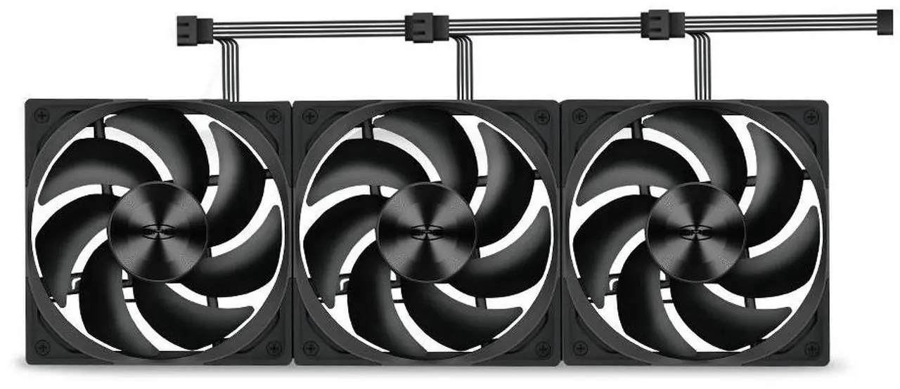 Alt view image 6 of 7 - PCCOOLER CPS F5 R120 High-Performance 120mm Case Fan, 4-Pin PWM Silent PC Fan with 3 Modes up to 2200RPM, Daisy Chain Computer Fan with FDB, Vibration-Damping Mounting Pads, Black - Single Pack
