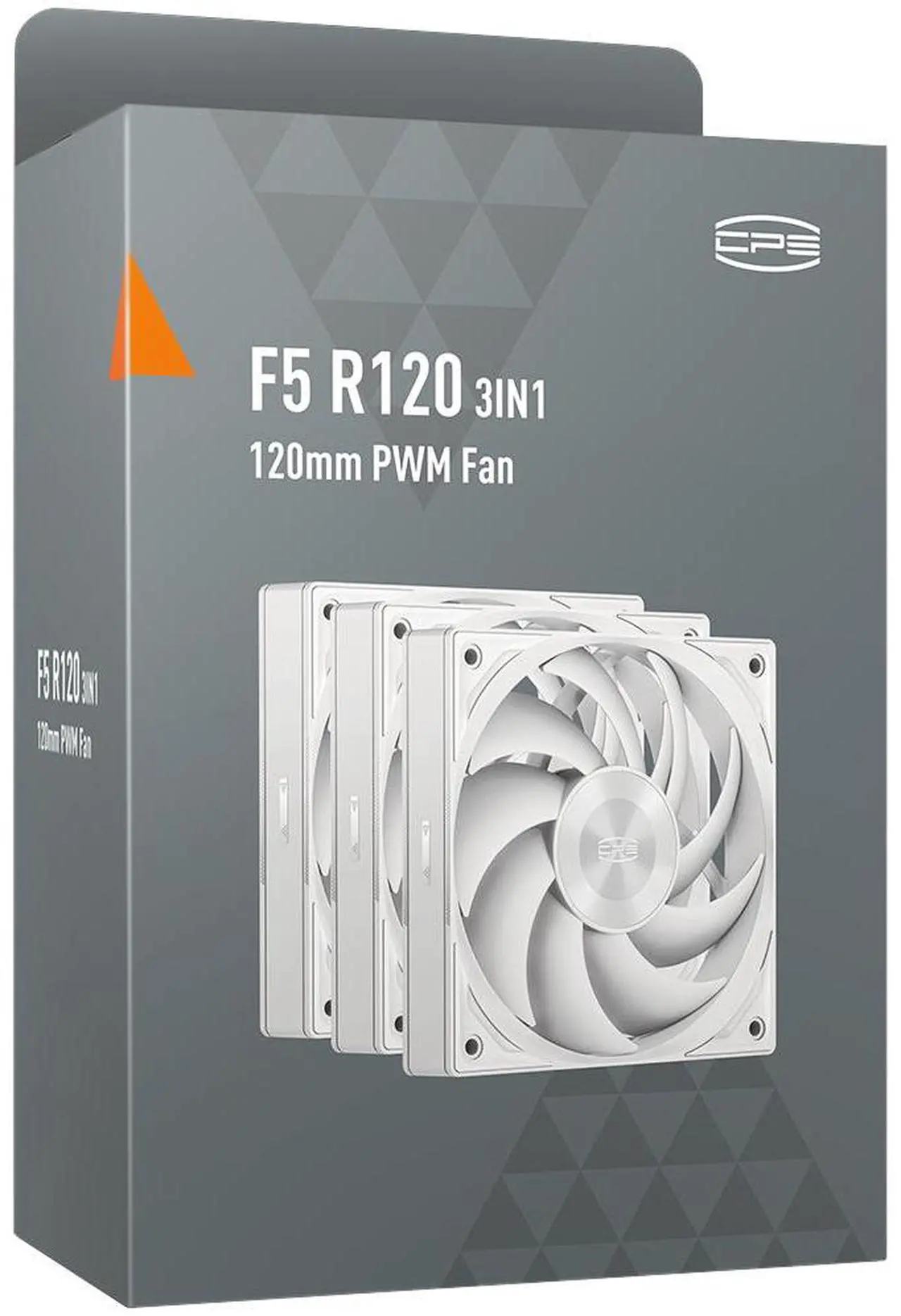 Alt view image 7 of 7 - PCCOOLER CPS F5 R120 3IN1 High-Performance 120mm Case Fans, 4-Pin PWM Silent PC Fans w/ 3 Modes up to 2200RPM, Daisy Chain Computer Fans with FDB, Vibration-Damping Mounting Pads, White - 3in1 Pack