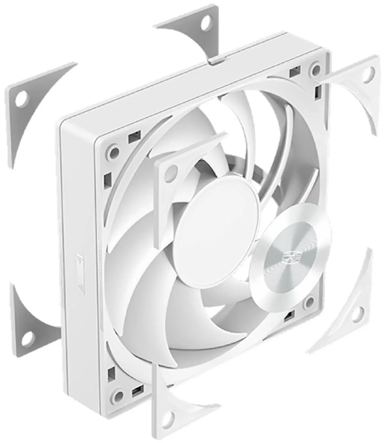 Alt view image 5 of 7 - PCCOOLER CPS F5 R120 High-Performance 120mm Case Fan, 4-Pin PWM Silent PC Fan with 3 Modes up to 2200RPM, Daisy Chain Computer Fan with FDB, Vibration-Damping Mounting Pads, White - Single Pack