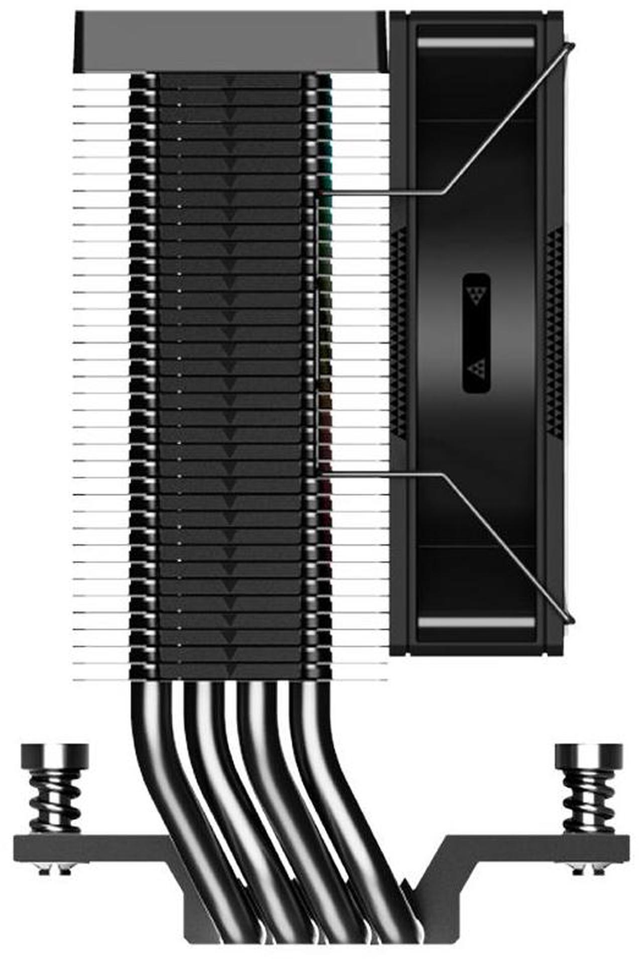 Alt view image 6 of 7 - PCCOOLER CPS R400 CPU Air Cooler, 4 Direct Contact Heat Pipes, 180W TDP, 133mm Tall, 92mm PWM Slient Fan, for Intel LGA 18XX/1700/1200/115X & AMD AM5/AM4, Black