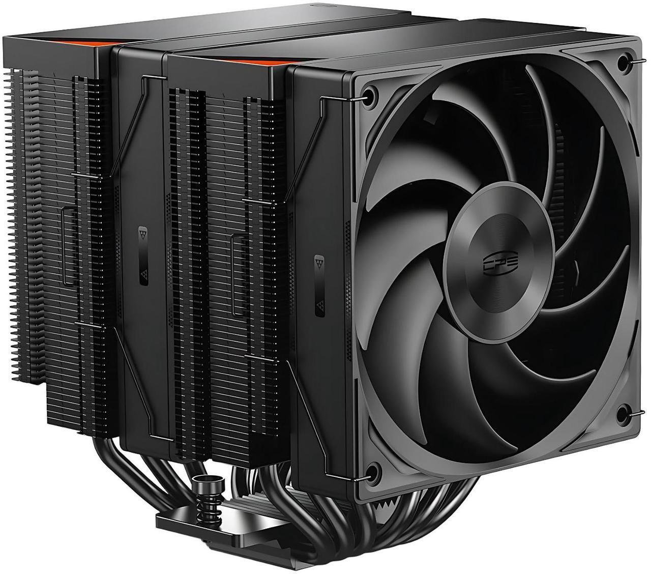 Main image of PCCOOLER CPS RZ620 Dual Tower CPU Air Cooler, 6 Heat Pipes, 275W TDP, Aluminum Top Cover, 157.5mm Tall, 120mm PWM Silent Fans w/ 3 Modes, for Intel LGA 1851/1700/1200/115X & AMD AM5/AM4, Black