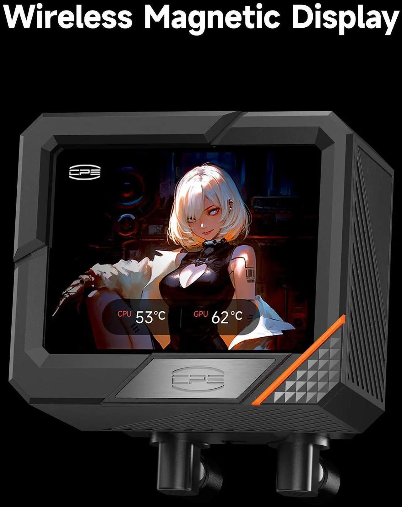 Alt view image 3 of 7 - PCCOOLER CPS GT360 ARGB Display AIO CPU Liquid Cooler, 360mm Radiator, 310W TDP, Customizable 3.5" IPS LCD Cyber Style Display, Ceramic Bearing, for Intel LGA 1851/1700/1200/115X & AMD AM5/AM4, Black
