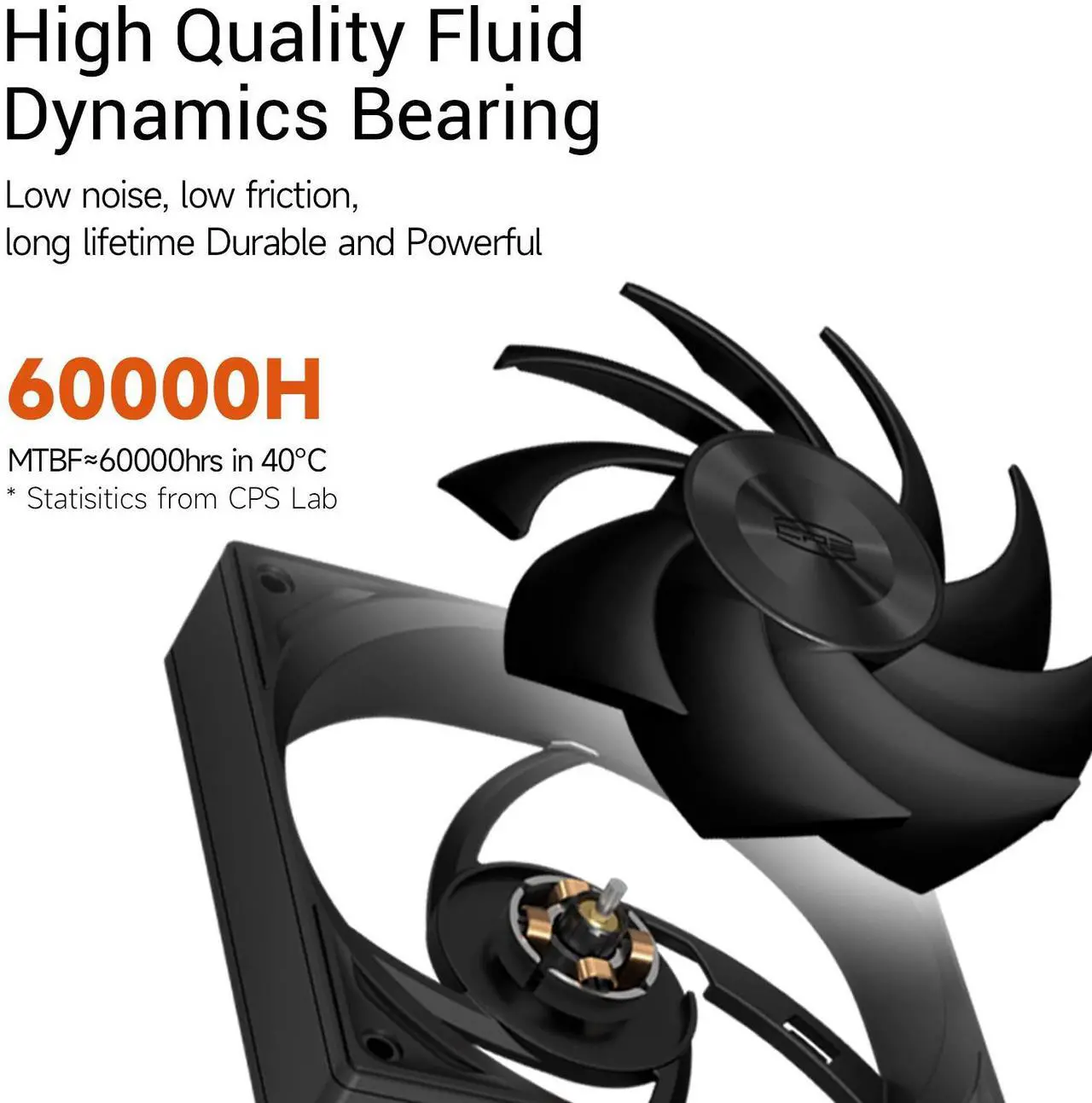 Alt view image 3 of 7 - PCCOOLER CPS F5 R120 3IN1 High-Performance 120mm Case Fans, 4-Pin PWM Silent PC Fans w/ 3 Modes up to 2200RPM, Daisy Chain Computer Fans with FDB, Vibration-Damping Mounting Pads, Black - 3in1 Pack
