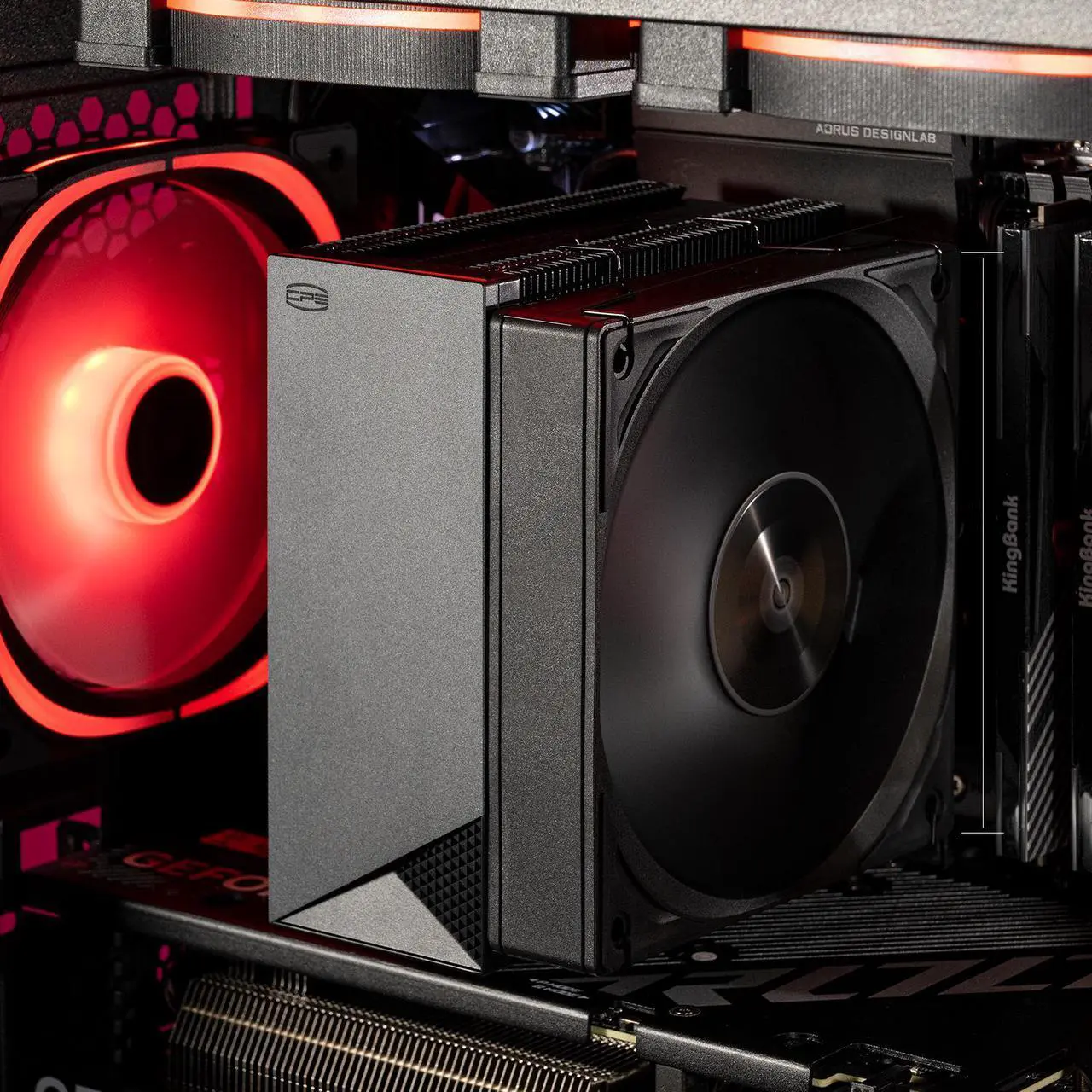 Alt view image 6 of 7 - PCCOOLER CPS RZ500 CPU Air Cooler, 5 Direct Contact Heat Pipes, Fully Covering CPU Hotspot, 255W TDP, 155mm (H), 120mm PWM Fan, for AMD AM5/AM4 & Intel 1851/1700/1200/115X, Black
