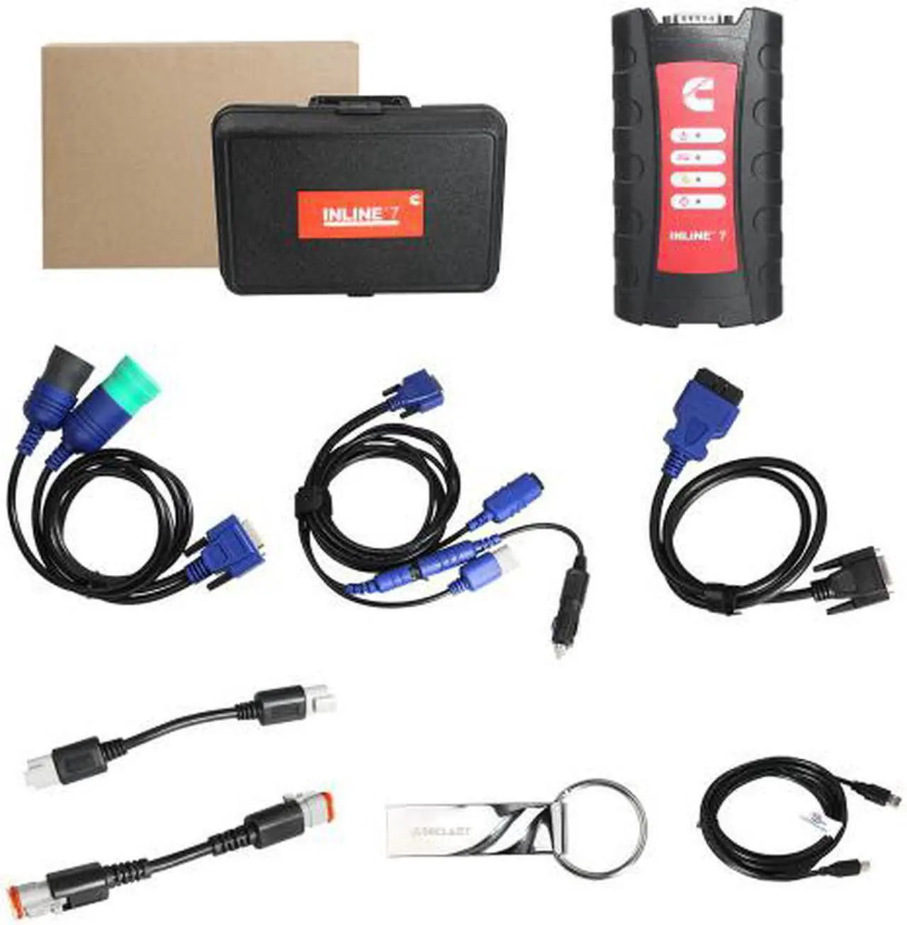 Main image of Cummins INLINE 7 Data Link Adapter with Insite 8.3 Software Multi-language Truck Diagnostic Tool