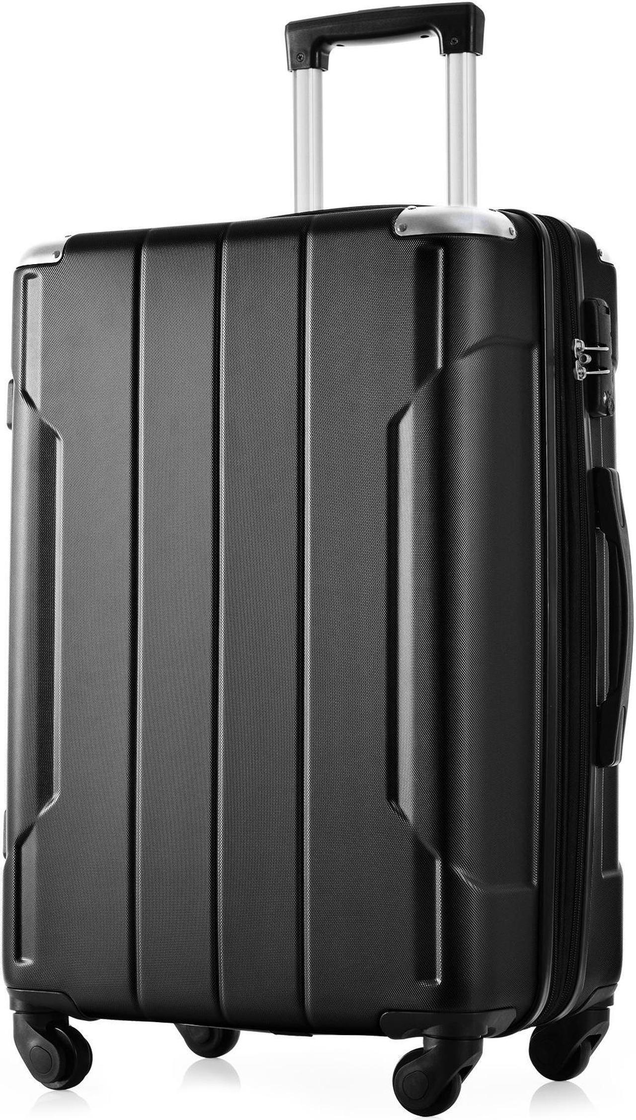 Alt view image 3 of 7 - Hardshell Luggage Sets 3 Pcs Spinner Suitcase with TSA Lock Lightweight 20''24''28'' Black