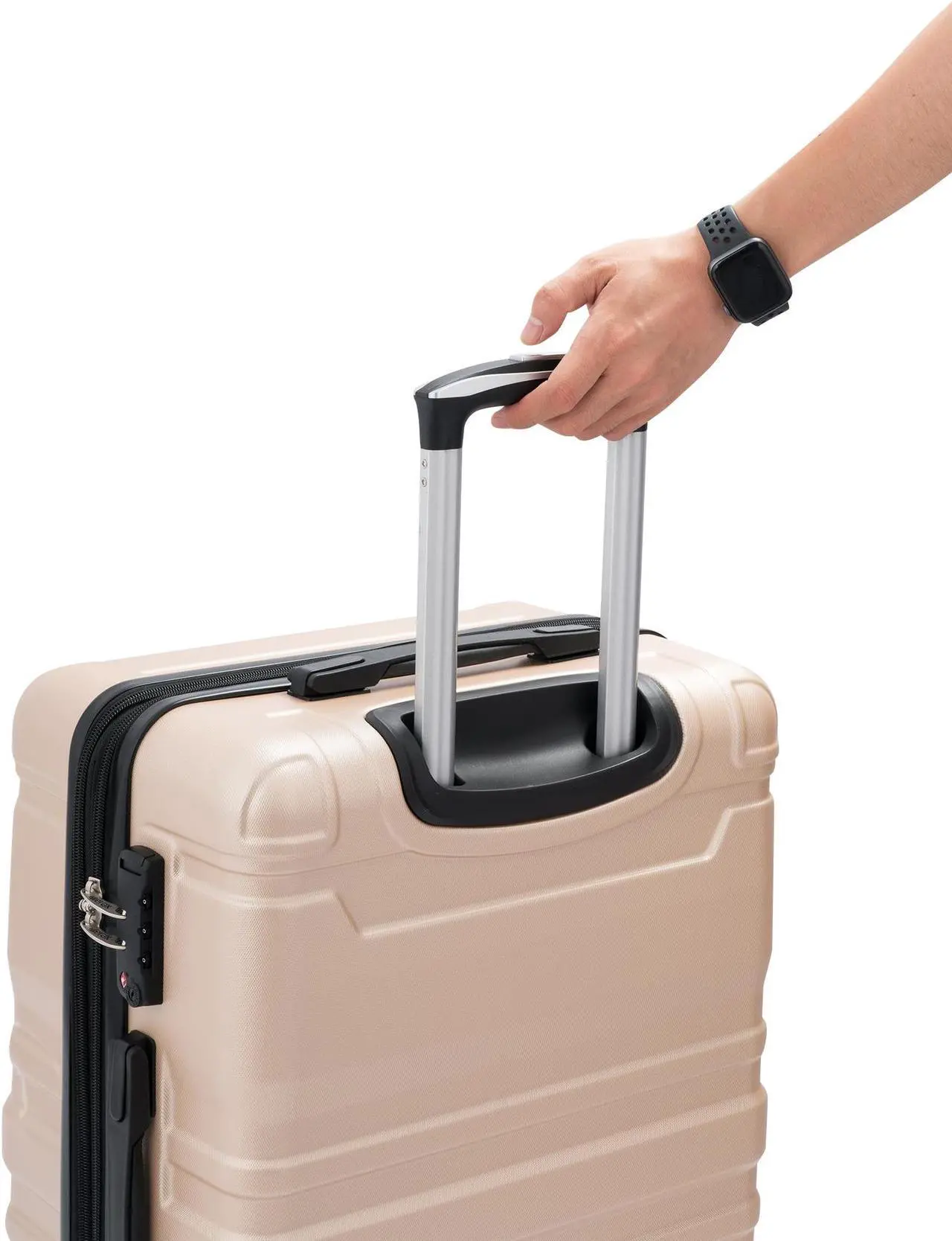 Alt view image 2 of 7 - Luggage Sets New Model Expandable ABS Hardshell 3pcs Clearance Luggage Hardside Lightweight Durable Suitcase sets Spinner Wheels Suitcase with TSA Lock 20''24''28'' (Champagne)
