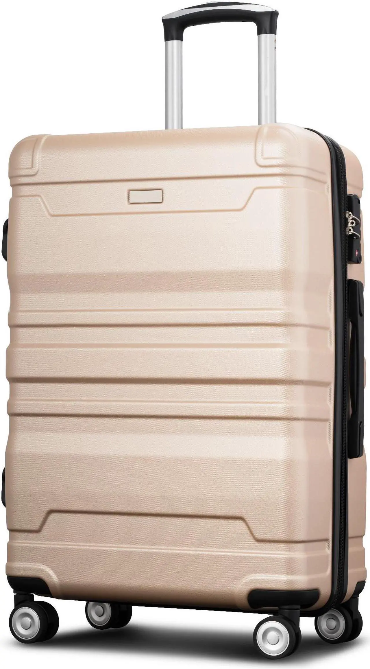 Alt view image 3 of 7 - Luggage Sets New Model Expandable ABS Hardshell 3pcs Clearance Luggage Hardside Lightweight Durable Suitcase sets Spinner Wheels Suitcase with TSA Lock 20''24''28'' (Champagne)