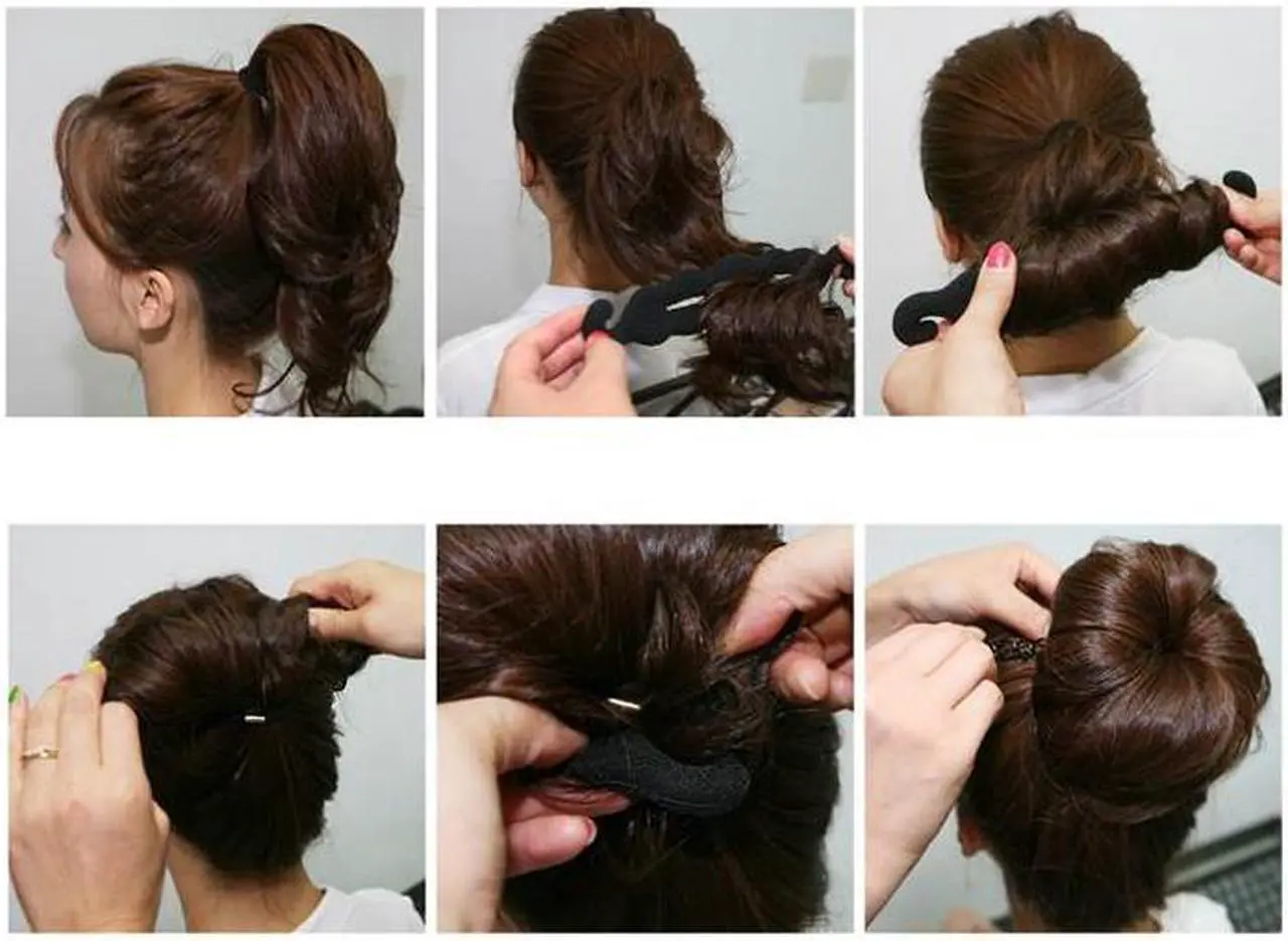 Main image of 2Pcs Women Magic Hair Twist Hair Styling Tools Bun for Hair Accessories Hair Clip  Braider Maker French Style Tool Fashion Salon