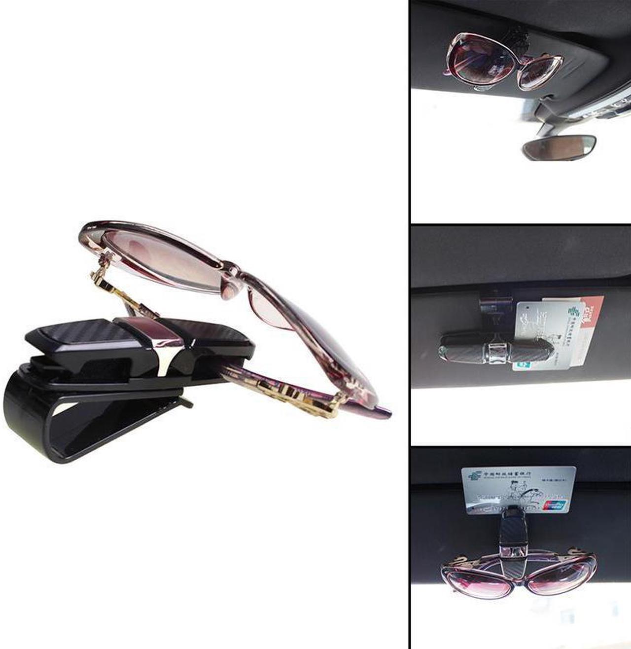 Car Sun Visor Clip Sunglasses Glasses Card Holder