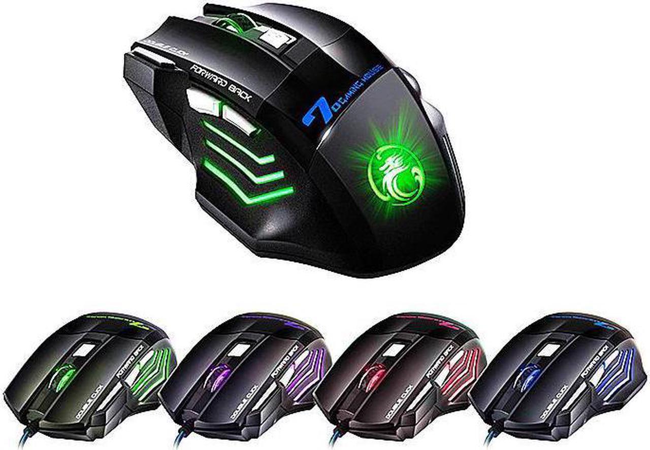 Alt view image 4 of 4 - Gaming Mouse,IMice X7 Professional Wired Gaming Mouse 7 Button 2400 DPI LED Optical USB Computer Mouse Gamer Mice