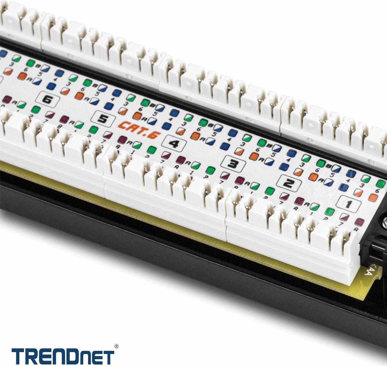 Alt view image 10 of 18 - TRENDnet TC-P16C6 16-Port Cat.6 Patch Panel