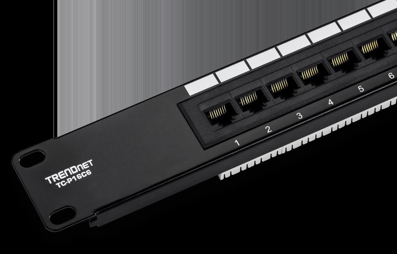 Alt view image 12 of 18 - TRENDnet TC-P16C6 16-Port Cat.6 Patch Panel