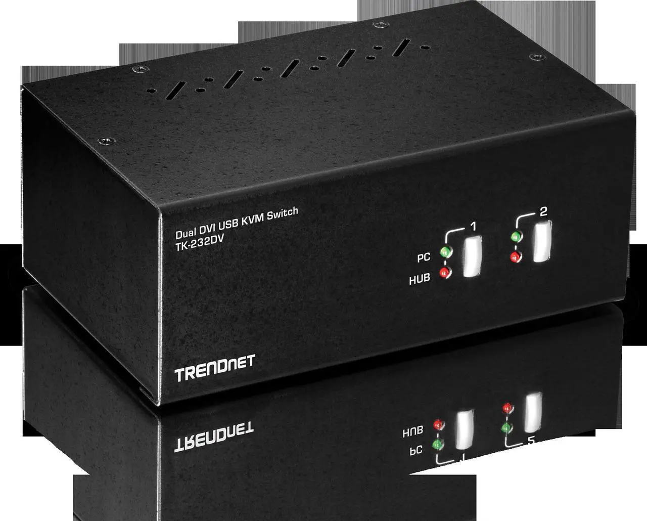 Alt view image 5 of 9 - TRENDnet TK-232DV, 2-Port Dual Monitor DVI KVM Switch with Audio, 2-Port USB 2.0 Hub, Digital Resolutions up to 1920 x 1200, Analog Resolutions up to 2048 x 1536