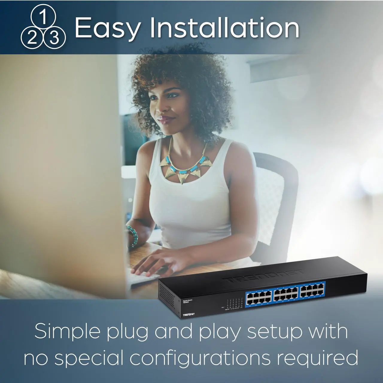 Alt view image 3 of 9 - TRENDnet TEG-S25, 24-Port Gigabit Switch