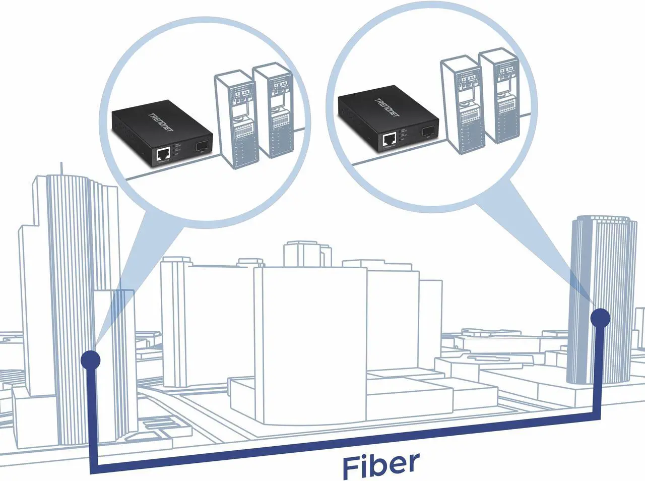 Alt view image 3 of 12 - TRENDnet TFC-PGSFP Gigabit PoE PD SFP Fiber Media Converter