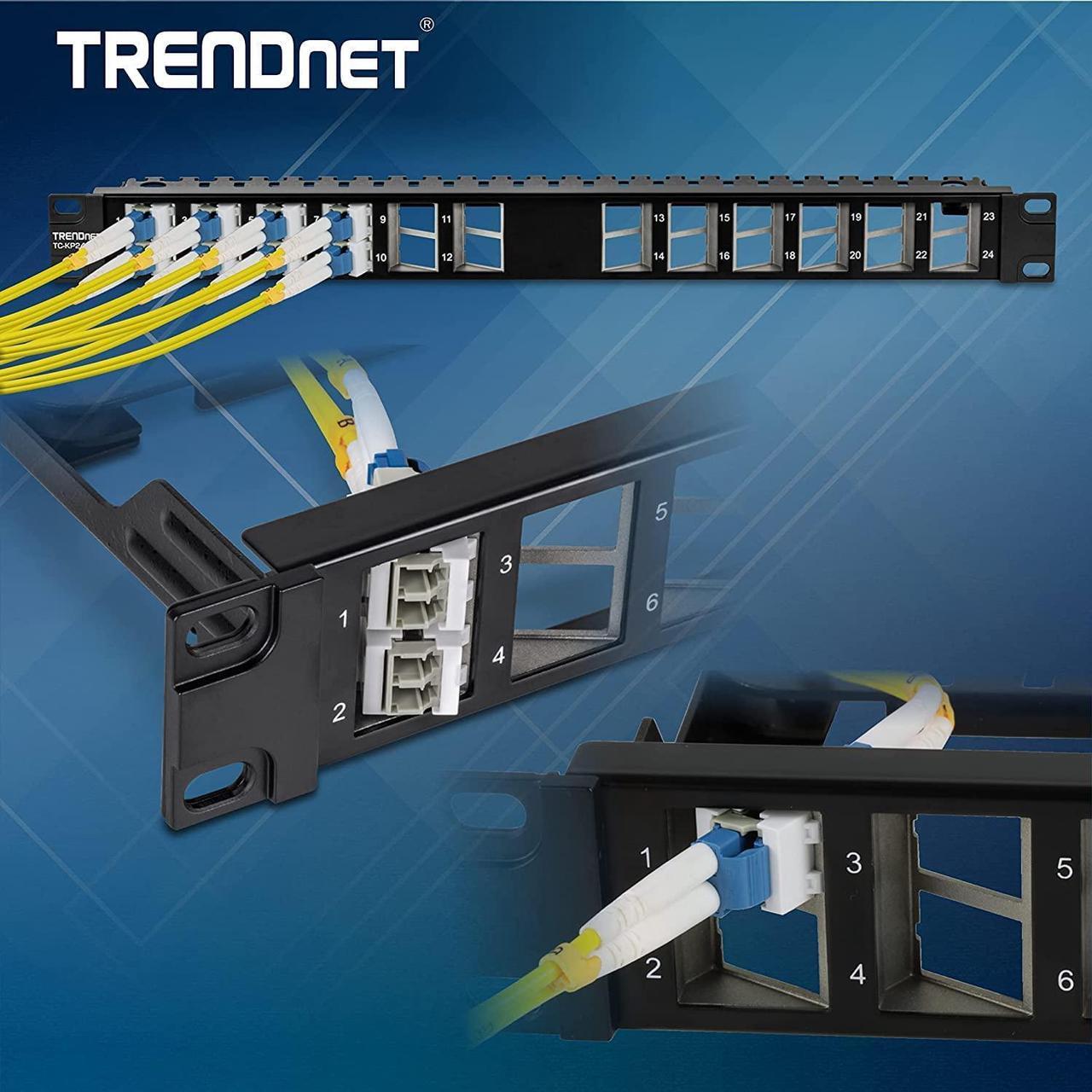 Alt view image 5 of 8 - TRENDnet TC-KP24SA, 24-Port Blank Angled Keystone Shielded 1U Patch Panel